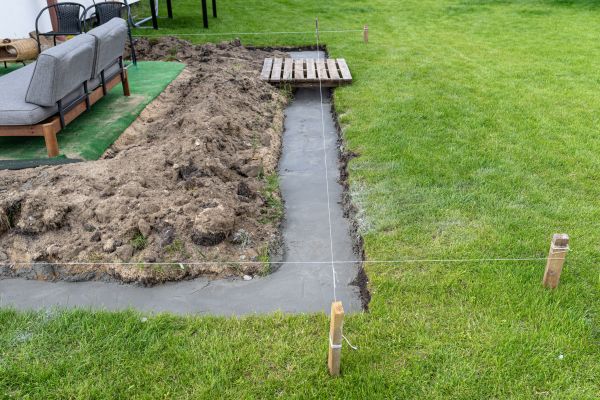 Cement Footer Installation in Mishawaka